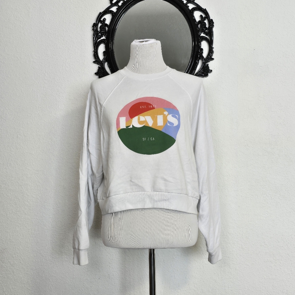 Levi's cropped white sweatshirt - Picture 1 of 9